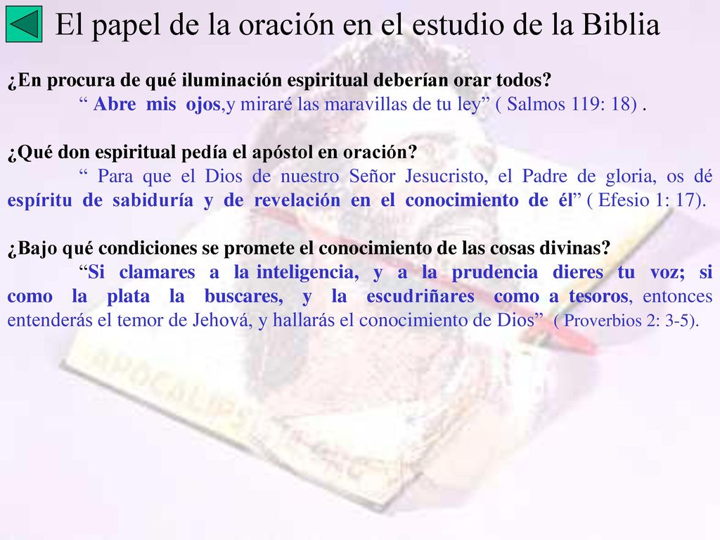 El papel de la oración en el estudio de la Biblia