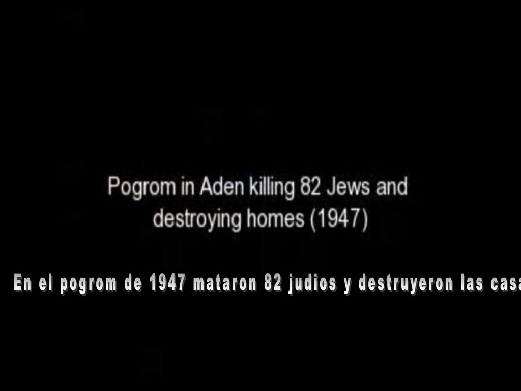 En el pogrom de 1947 mataron 82 judios y destruyeron las casas