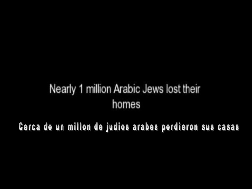 Cerca de un millon de judios arabes perdieron sus casas