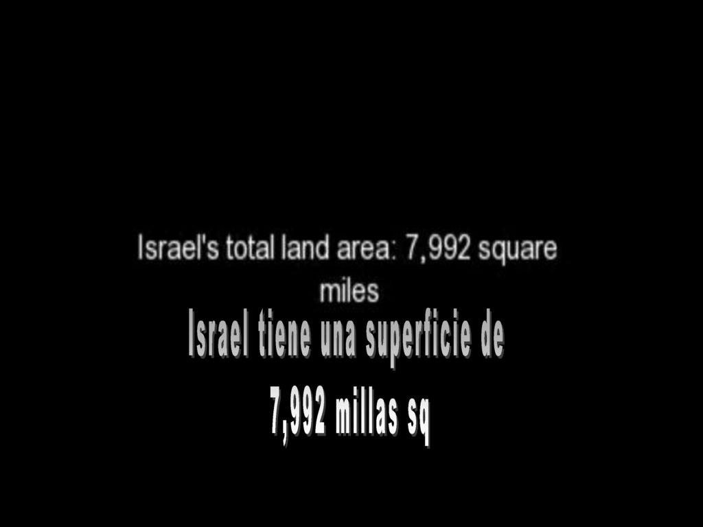Israel tiene una superficie de