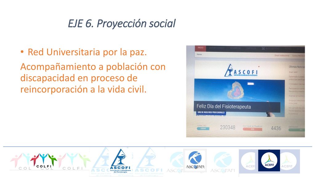 EJE 6. Proyección social Red Universitaria por la paz.