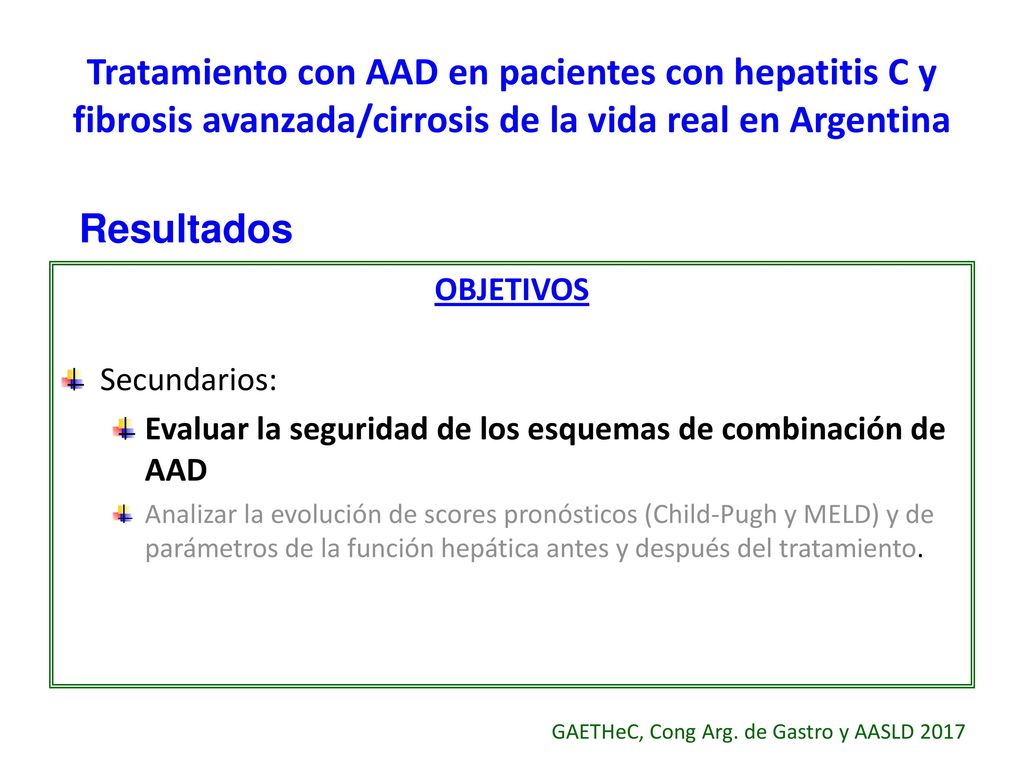 Tratamiento con AAD en pacientes con hepatitis C y fibrosis avanzada/cirrosis de la vida real en Argentina