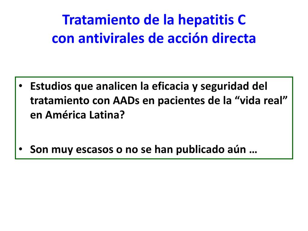 Tratamiento de la hepatitis C con antivirales de acción directa