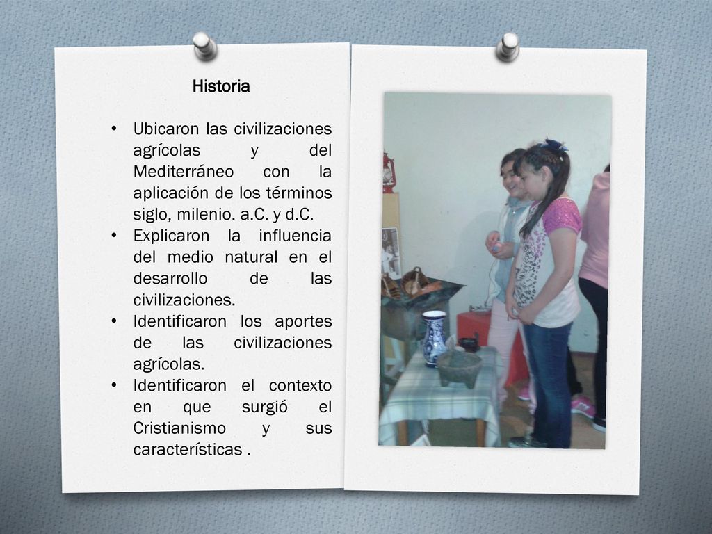 Historia Ubicaron las civilizaciones agrícolas y del Mediterráneo con la aplicación de los términos siglo, milenio. a.C. y d.C.