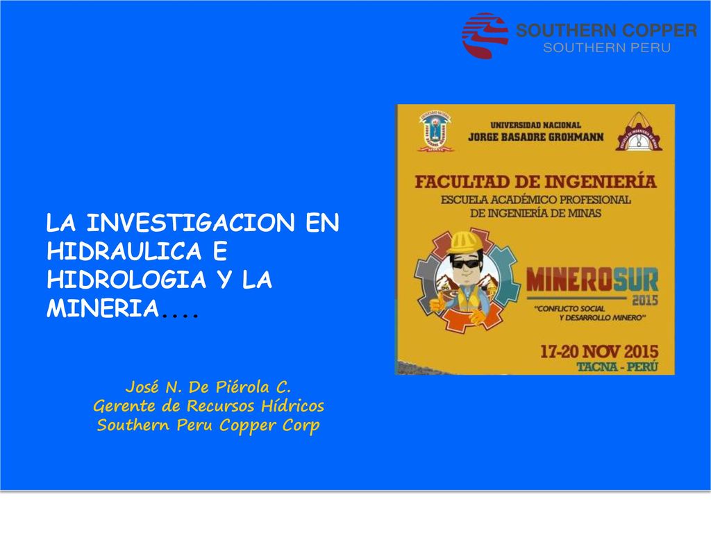 Gerente de Recursos Hídricos Southern Peru Copper Corp