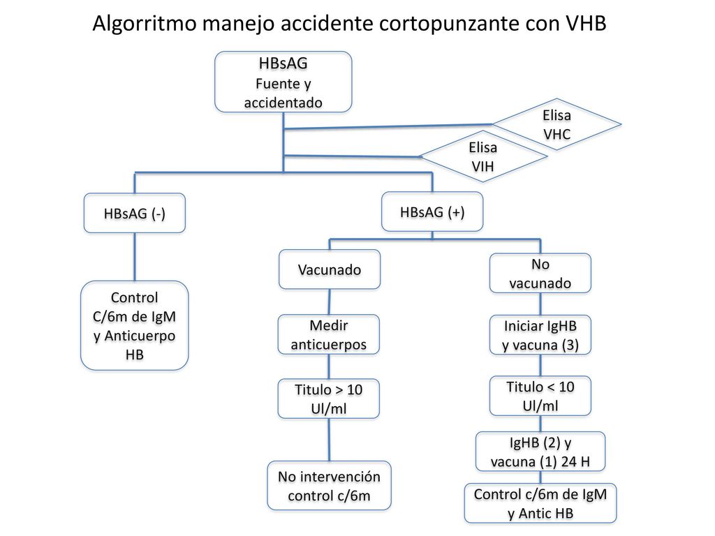 Algorritmo manejo accidente cortopunzante con VHB