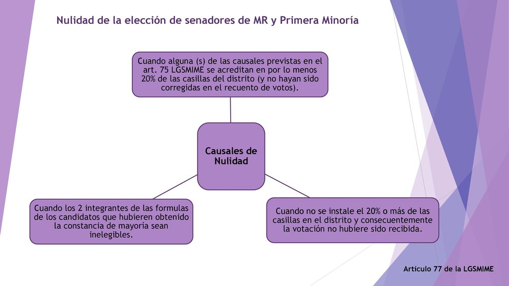 Nulidad de la elección de senadores de MR y Primera Minoría