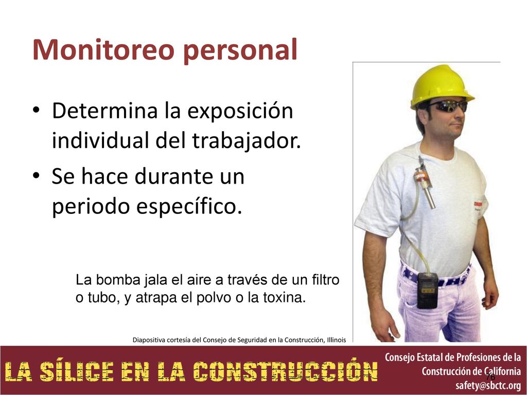 Monitoreo personal Determina la exposición individual del trabajador.