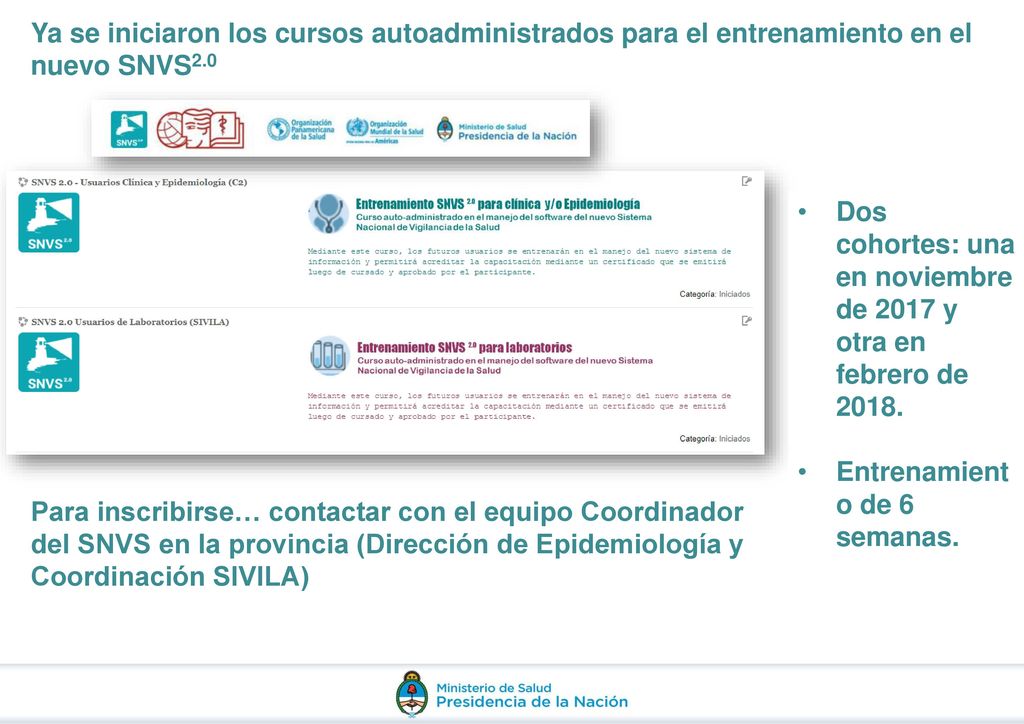 Ya se iniciaron los cursos autoadministrados para el entrenamiento en el nuevo SNVS2.0
