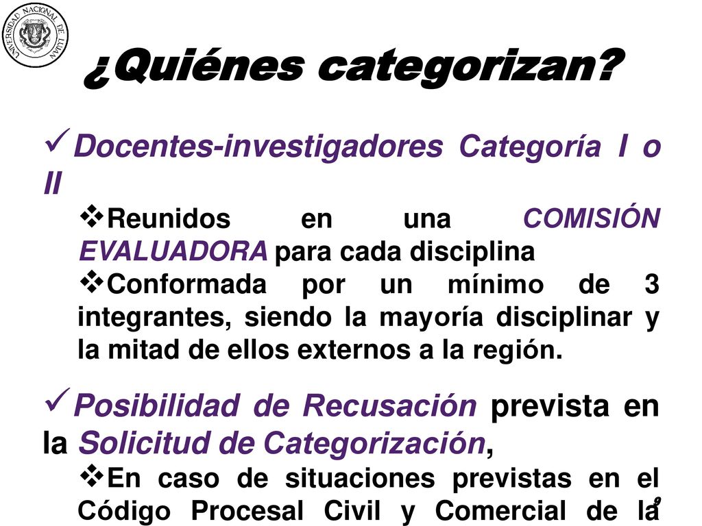 ¿Quiénes categorizan Docentes-investigadores Categoría I o II