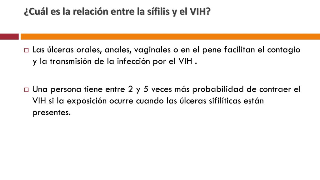 ¿Cuál es la relación entre la sífilis y el VIH