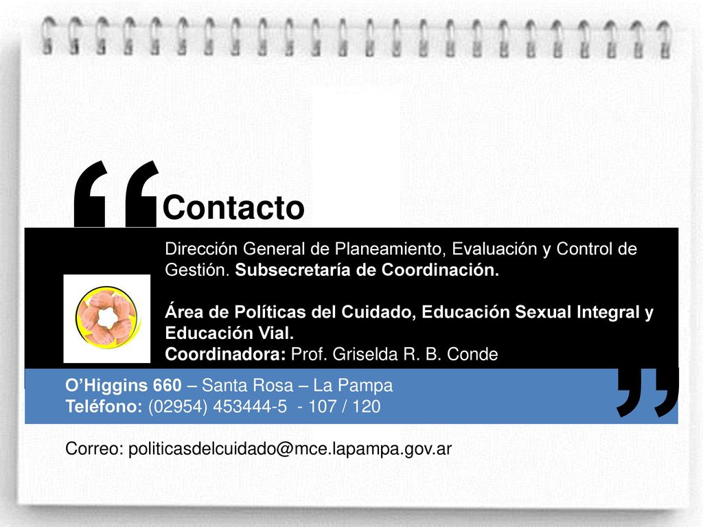 Contacto. Dirección General de Planeamiento, Evaluación y Control de Gestión. Subsecretaría de Coordinación.