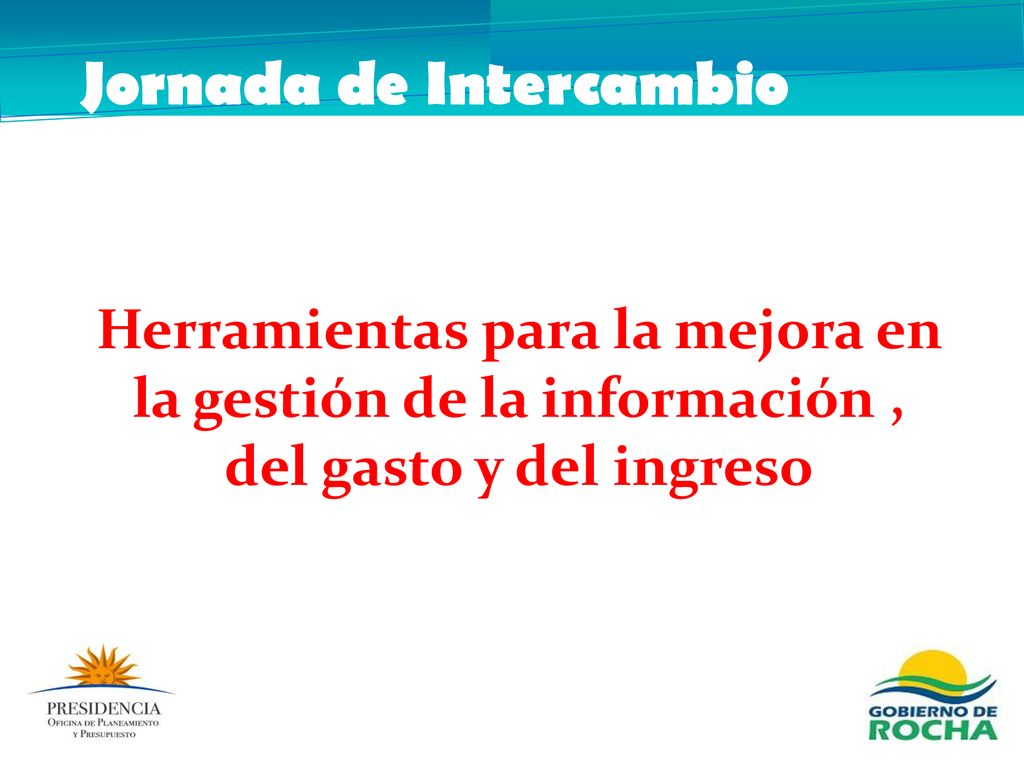 Jornada de Intercambio sobre Buenas Practicas en las Intendencias :