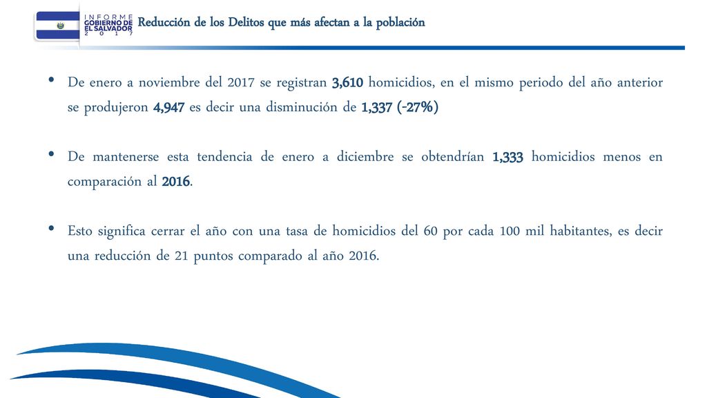 Reducción de los Delitos que más afectan a la población