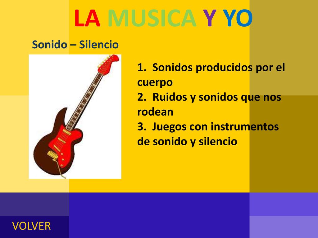LA MUSICA Y YO Sonido – Silencio 1. Sonidos producidos por el cuerpo