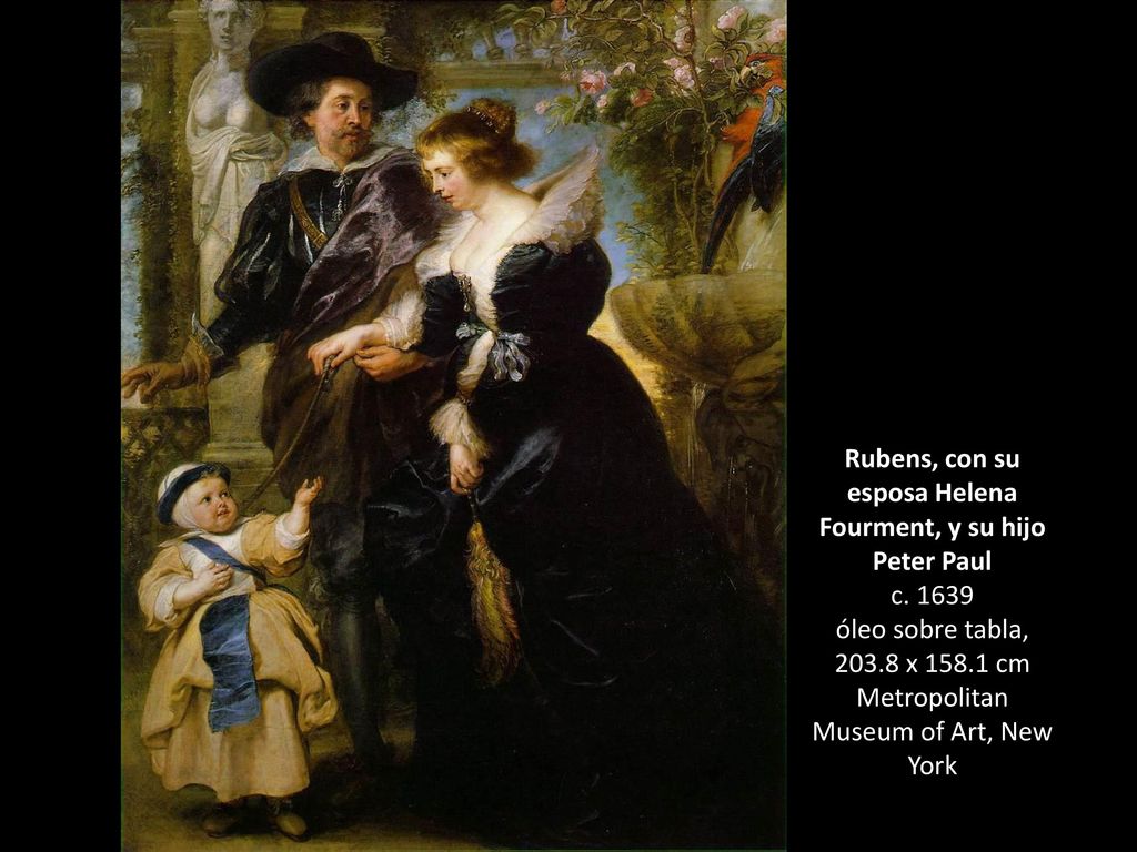 Rubens, con su esposa Helena Fourment, y su hijo Peter Paul c