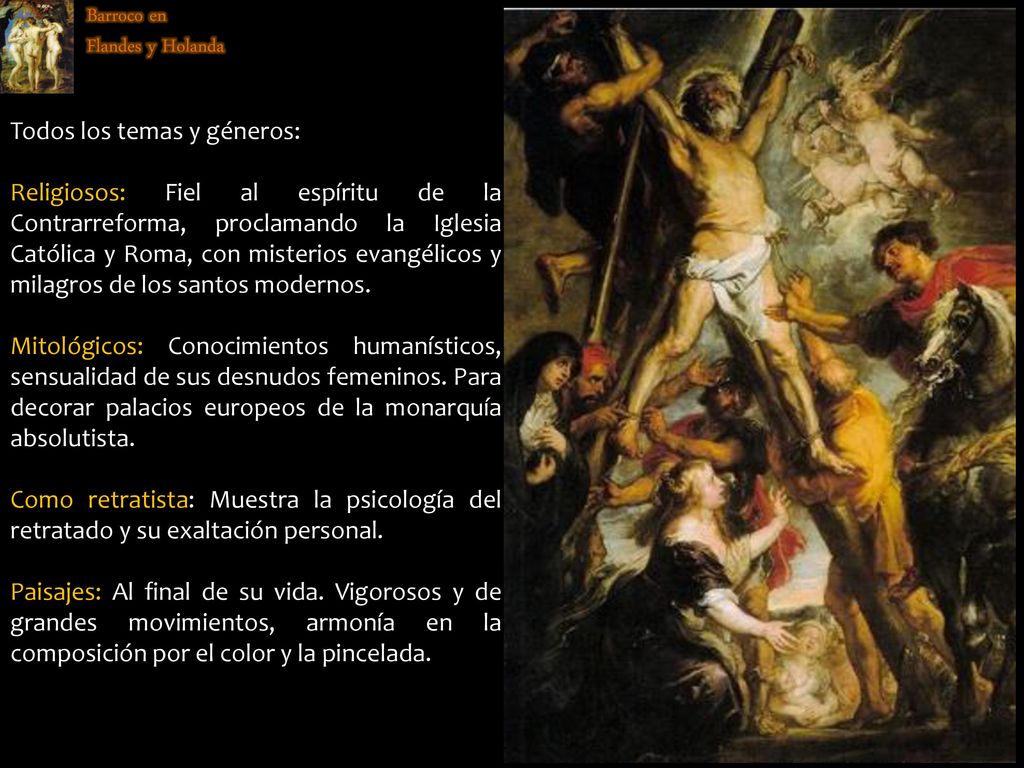 Barroco en Flandes y Holanda. Todos los temas y géneros: