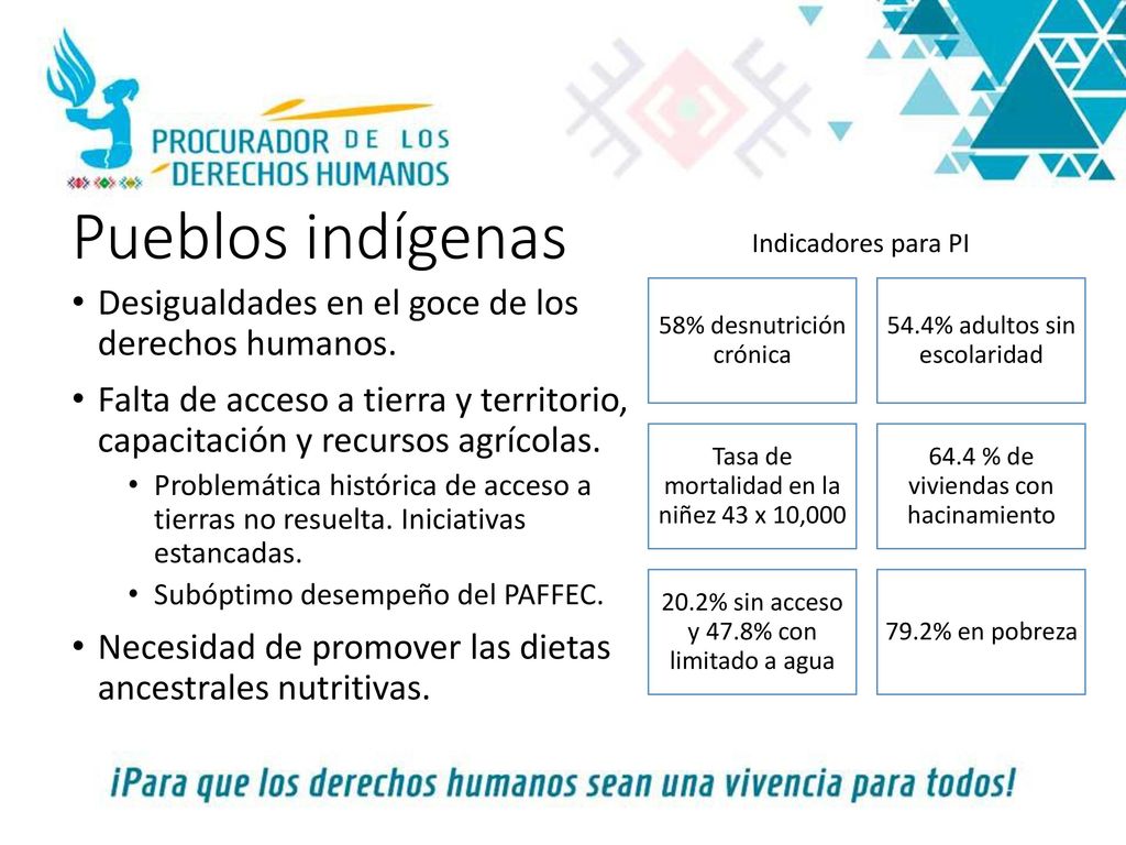Pueblos indígenas Desigualdades en el goce de los derechos humanos.