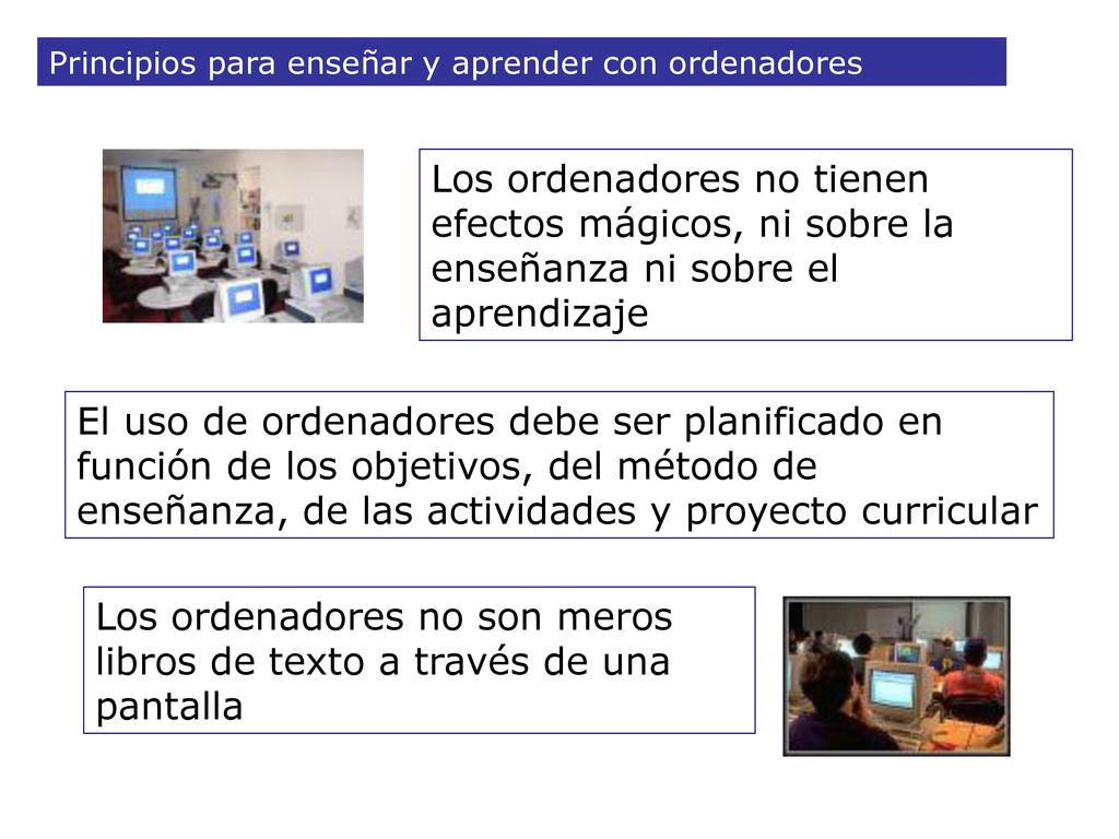 Los ordenadores no son meros libros de texto a través de una pantalla