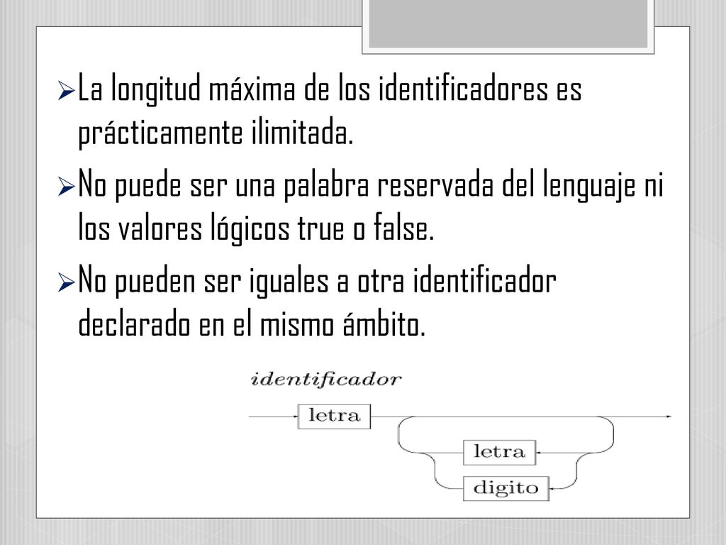 La longitud máxima de los identificadores es prácticamente ilimitada.