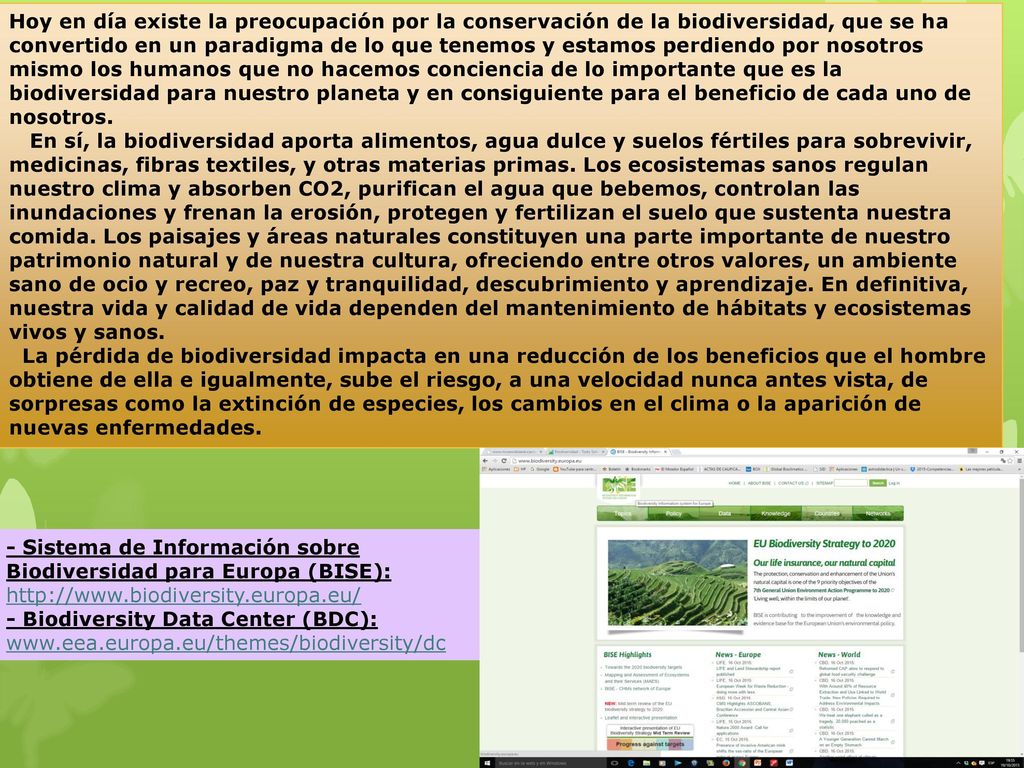 Hoy en día existe la preocupación por la conservación de la biodiversidad, que se ha convertido en un paradigma de lo que tenemos y estamos perdiendo por nosotros mismo los humanos que no hacemos conciencia de lo importante que es la biodiversidad para nuestro planeta y en consiguiente para el beneficio de cada uno de nosotros.
