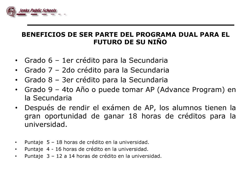 BENEFICIOS DE SER PARTE DEL PROGRAMA DUAL PARA EL FUTURO DE SU NIÑO