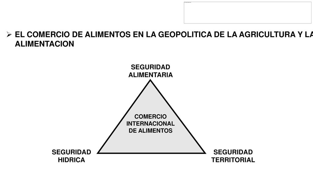 EL COMERCIO DE ALIMENTOS EN LA GEOPOLITICA DE LA AGRICULTURA Y LA ALIMENTACION