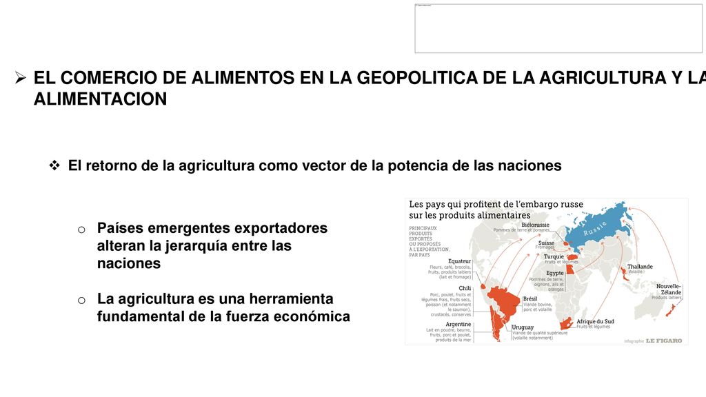 EL COMERCIO DE ALIMENTOS EN LA GEOPOLITICA DE LA AGRICULTURA Y LA ALIMENTACION