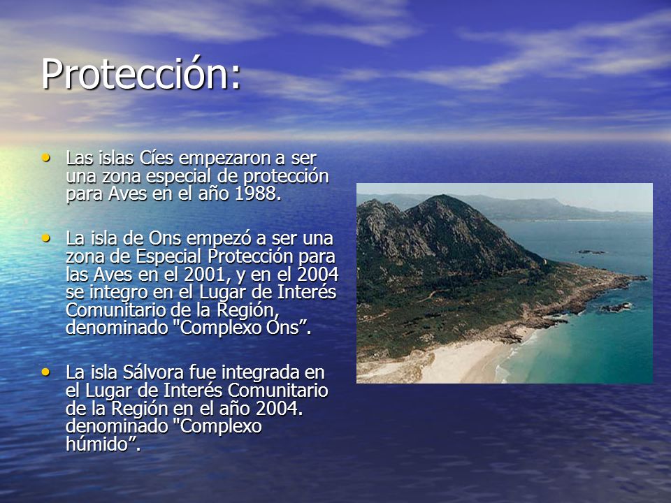 Protección: Las islas Cíes empezaron a ser una zona especial de protección para Aves en el año
