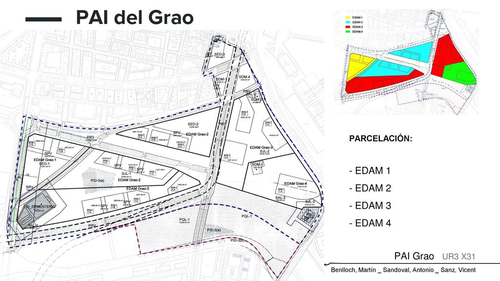 PAI del Grao PARCELACIÓN: - EDAM 1 - EDAM 2 - EDAM 3 - EDAM 4
