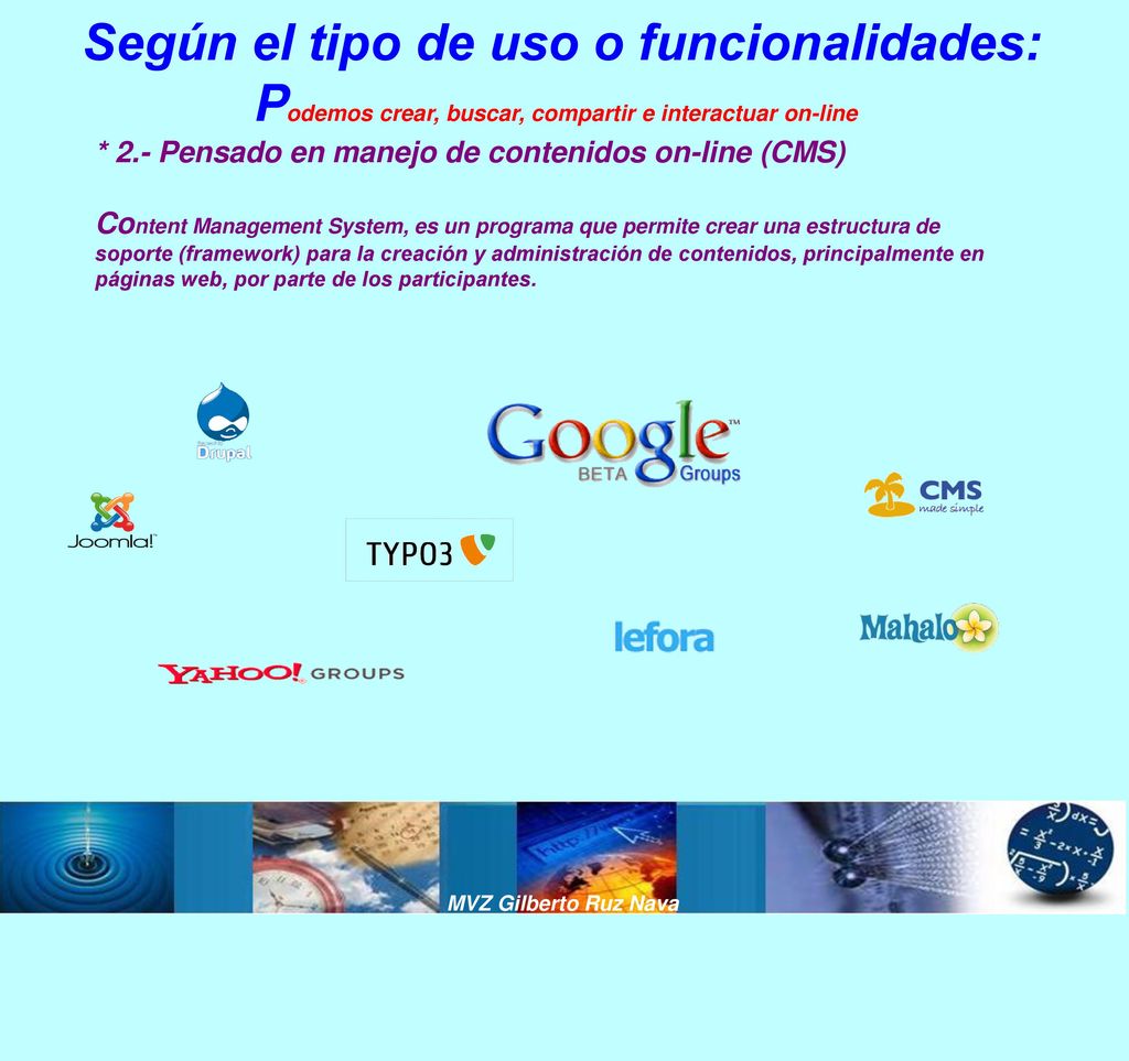 Según el tipo de uso o funcionalidades: