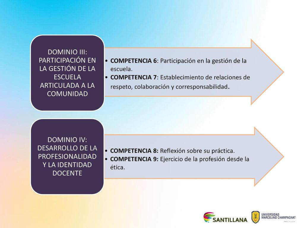 DOMINIO IV: DESARROLLO DE LA PROFESIONALIDAD Y LA IDENTIDAD DOCENTE