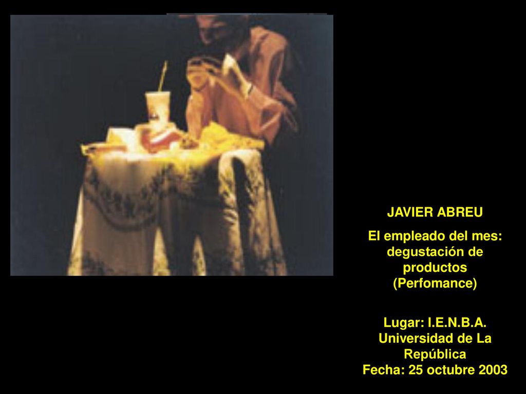 El empleado del mes: degustación de productos (Perfomance)