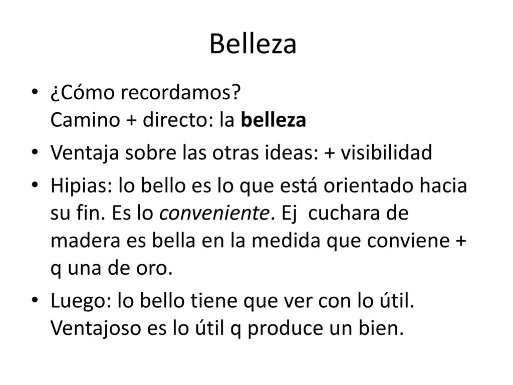 Belleza ¿Cómo recordamos Camino + directo: la belleza