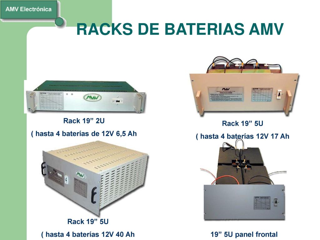 RACKS DE BATERIAS AMV Rack 19 2U Rack 19 5U