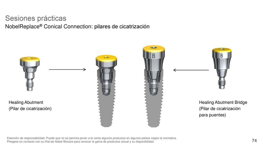 8/9/2018 Sesiones prácticas. NobelReplace® Conical Connection: pilares de cicatrización. Healing Abutment.