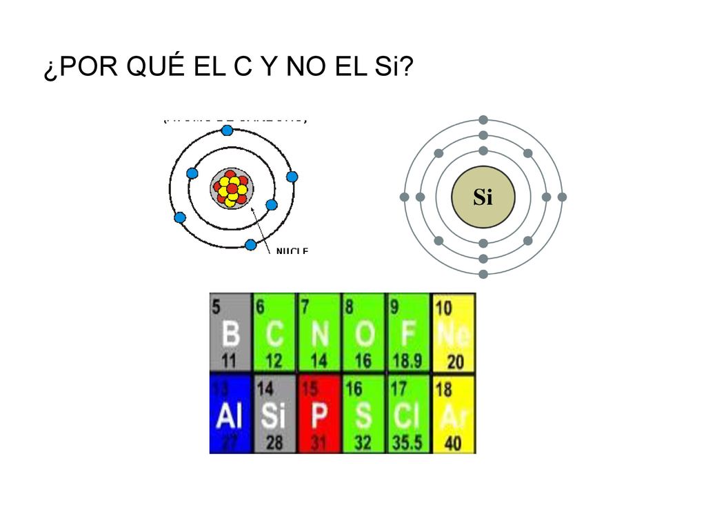 ¿POR QUÉ EL C Y NO EL Si Fuerza del enlace y economía de peso.