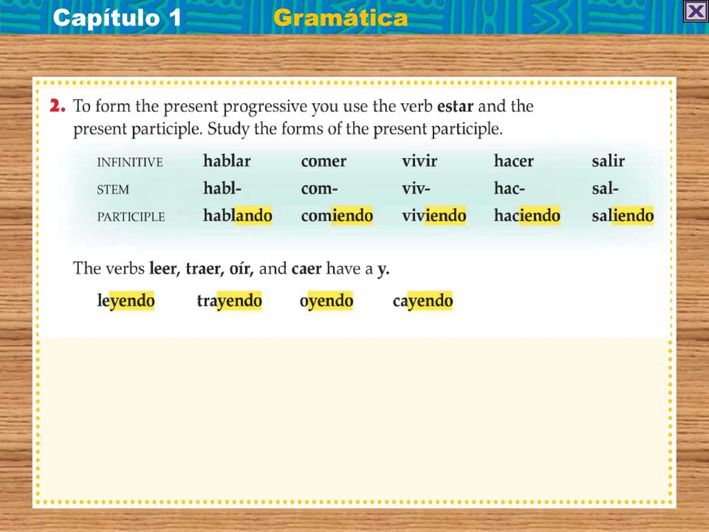 Capítulo 1 Gramática