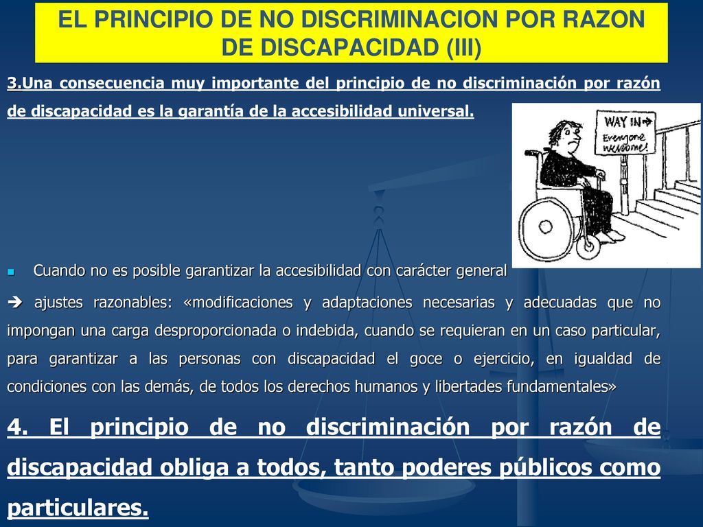EL PRINCIPIO DE NO DISCRIMINACION POR RAZON DE DISCAPACIDAD (III)