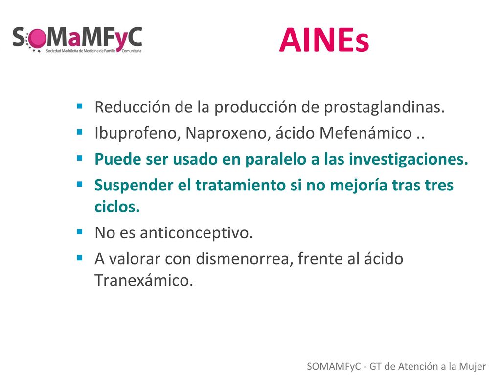 AINEs Reducción de la producción de prostaglandinas.