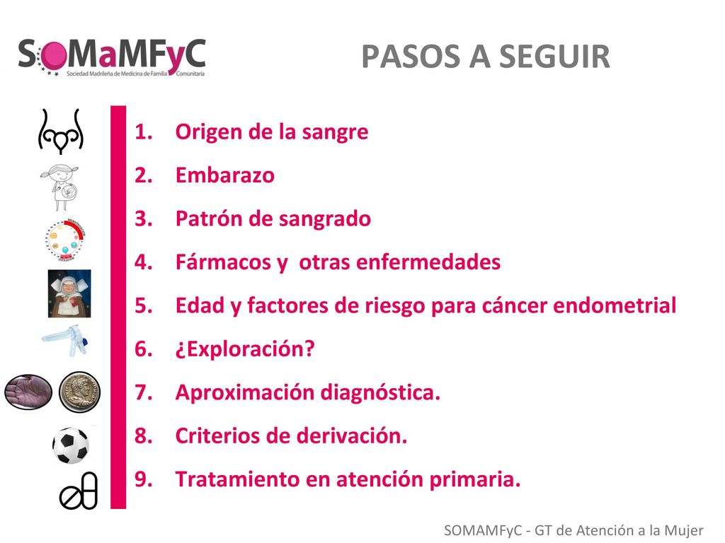 PASOS A SEGUIR Origen de la sangre Embarazo Patrón de sangrado
