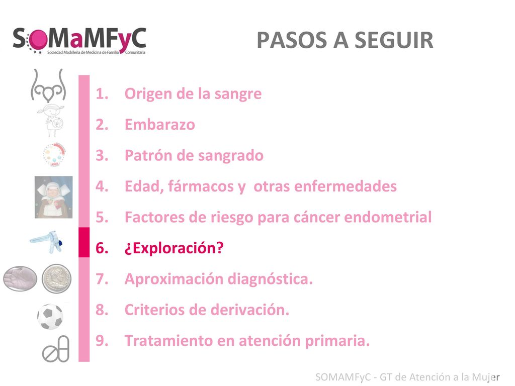 PASOS A SEGUIR Origen de la sangre Embarazo Patrón de sangrado