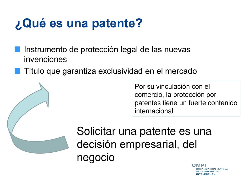 ¿Qué es una patente Instrumento de protección legal de las nuevas invenciones. Título que garantiza exclusividad en el mercado.