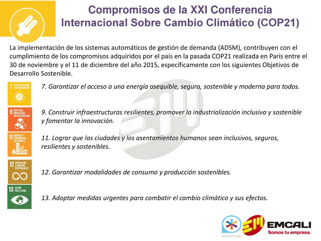 Compromisos de la XXI Conferencia Internacional Sobre Cambio Climático (COP21)