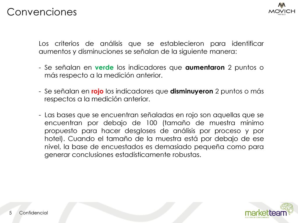 Convenciones Los criterios de análisis que se establecieron para identificar aumentos y disminuciones se señalan de la siguiente manera: