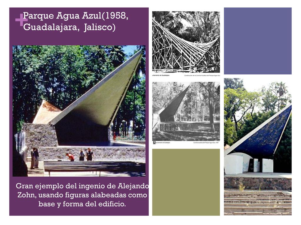 la concha acústica en el Parque Agua Azul(1958, Guadalajara, Jalisco)
