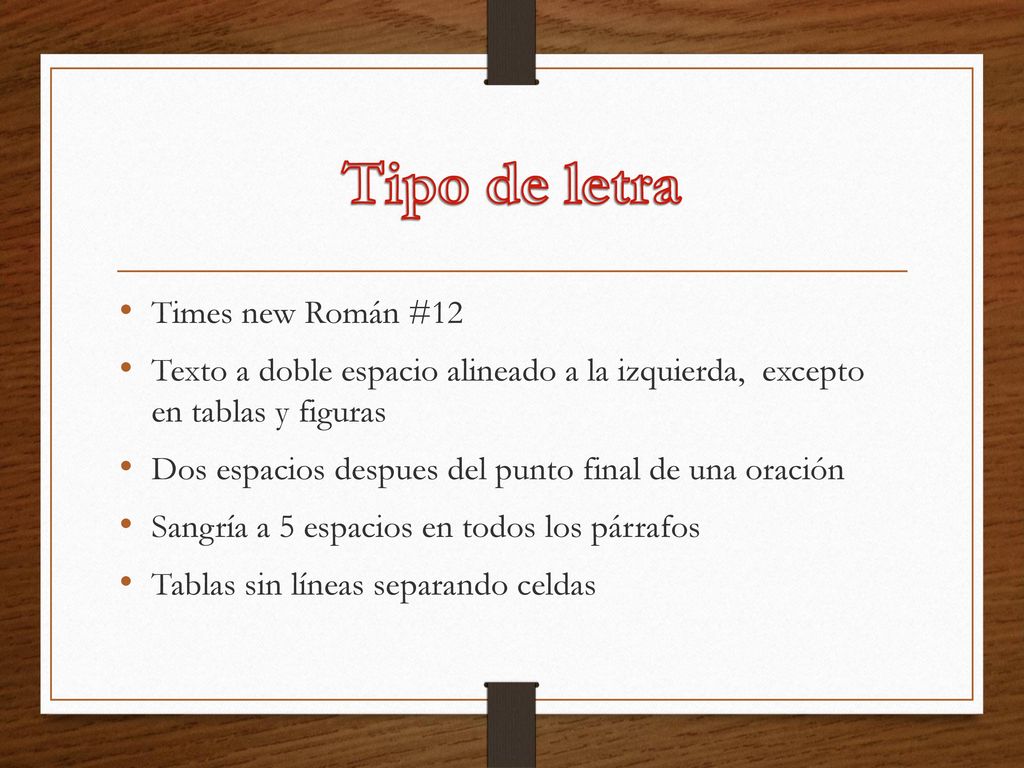 Tipo de letra Times new Román #12