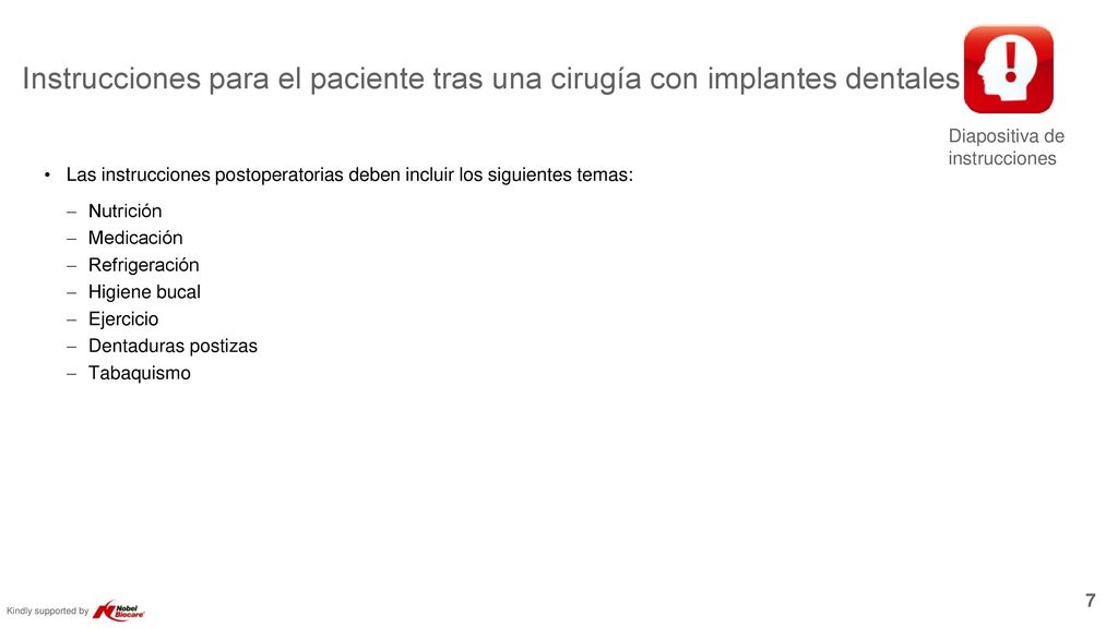 Instrucciones para el paciente tras una cirugía con implantes dentales