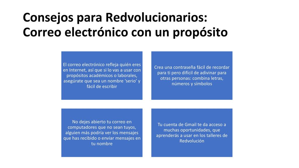 Consejos para Redvolucionarios: Correo electrónico con un propósito