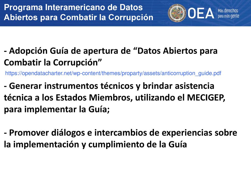 Programa Interamericano de Datos Abiertos para Combatir la Corrupción